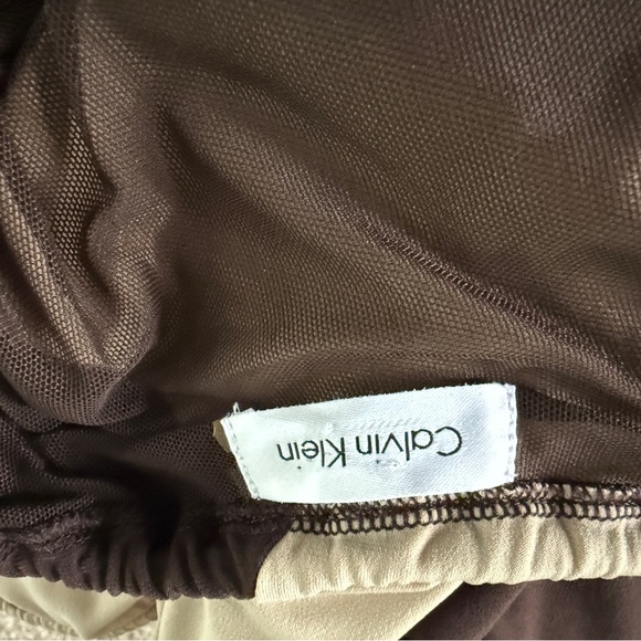 Calvin Klein Brown and Cream Women's Dress - Picture 7 of 9